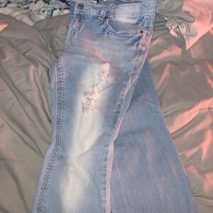 Light Blue Distressed Women's Jeans